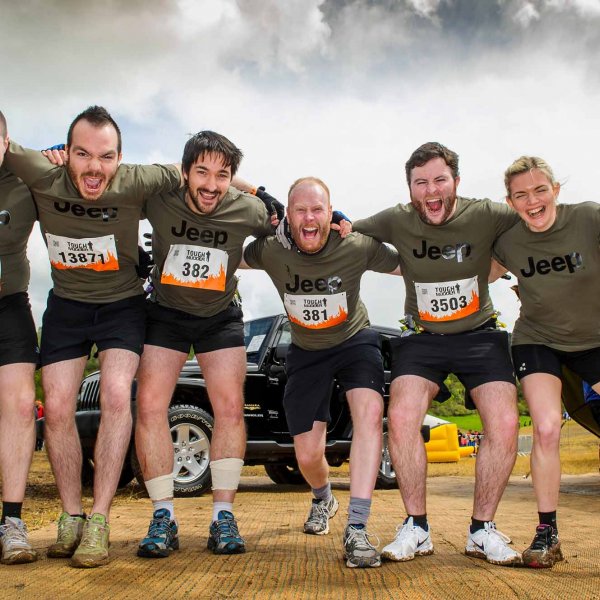 tough_mudder_033  © Licensed to simonjacobs.com. 26/04/2014 London, UK. Members of Team Jeep before the Tough Mudder, a 12 mile obstacle course challenge, Henley on Thames, UK.Photo credit : Simon Jacobs